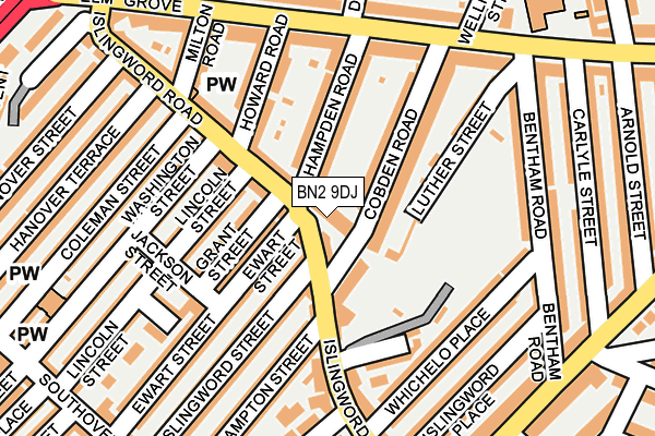 BN2 9DJ map - OS OpenMap – Local (Ordnance Survey) BN2 9DJ map - OS OpenMap – Local (Ordnance Survey)