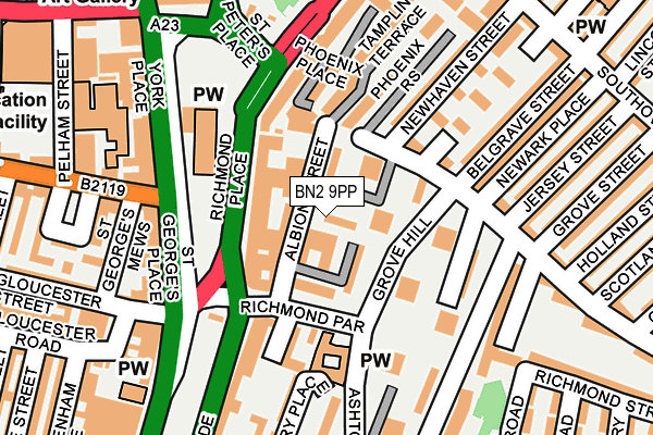BN2 9PP map - OS OpenMap – Local (Ordnance Survey) BN2 9PP map - OS OpenMap – Local (Ordnance Survey)