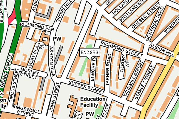 BN2 9RS map - OS OpenMap – Local (Ordnance Survey) BN2 9RS map - OS OpenMap – Local (Ordnance Survey)