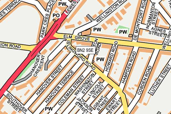 BN2 9SE map - OS OpenMap – Local (Ordnance Survey) BN2 9SE map - OS OpenMap – Local (Ordnance Survey)