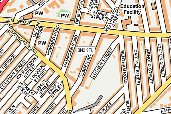 BN2 9TL map - OS OpenMap – Local (Ordnance Survey) BN2 9TL map - OS OpenMap – Local (Ordnance Survey)