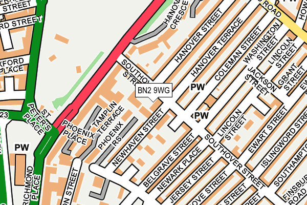 BN2 9WG map - OS OpenMap – Local (Ordnance Survey) BN2 9WG map - OS OpenMap – Local (Ordnance Survey)
