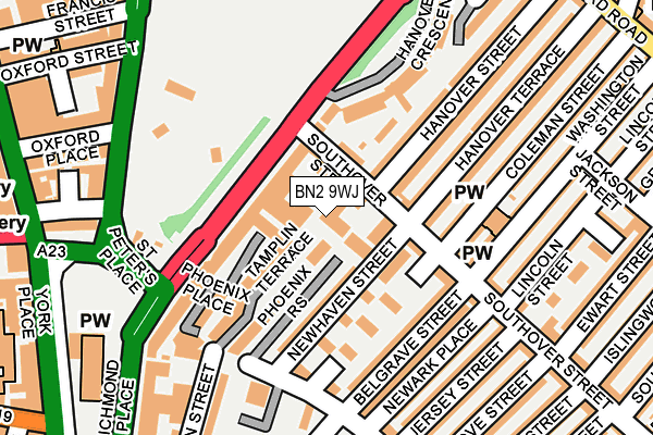 BN2 9WJ map - OS OpenMap – Local (Ordnance Survey) BN2 9WJ map - OS OpenMap – Local (Ordnance Survey)