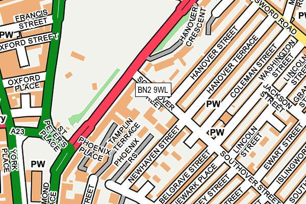 BN2 9WL map - OS OpenMap – Local (Ordnance Survey) BN2 9WL map - OS OpenMap – Local (Ordnance Survey)
