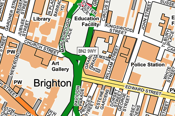 BN2 9WY map - OS OpenMap – Local (Ordnance Survey) BN2 9WY map - OS OpenMap – Local (Ordnance Survey)