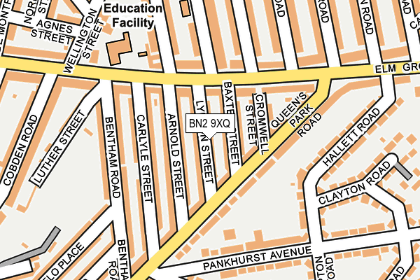 BN2 9XQ map - OS OpenMap – Local (Ordnance Survey)