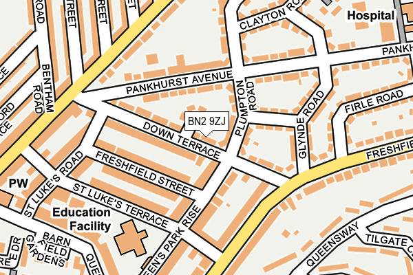 BN2 9ZJ map - OS OpenMap – Local (Ordnance Survey) BN2 9ZJ map - OS OpenMap – Local (Ordnance Survey)