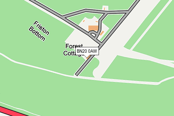 BN20 0AW map - OS OpenMap – Local (Ordnance Survey)