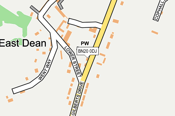 BN20 0DJ map - OS OpenMap – Local (Ordnance Survey)