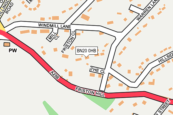 BN20 0HB map - OS OpenMap – Local (Ordnance Survey) BN20 0HB map - OS OpenMap – Local (Ordnance Survey)