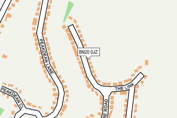 BN20 0JZ map - OS OpenMap – Local (Ordnance Survey)