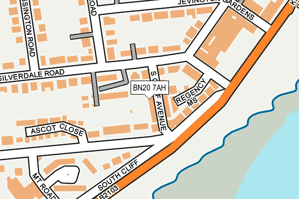 BN20 7AH map - OS OpenMap – Local (Ordnance Survey) BN20 7AH map - OS OpenMap – Local (Ordnance Survey)