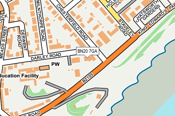 BN20 7GA map - OS OpenMap – Local (Ordnance Survey) BN20 7GA map - OS OpenMap – Local (Ordnance Survey)