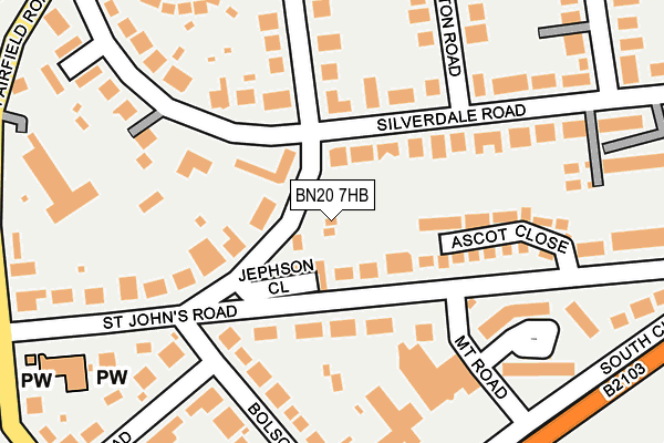 BN20 7HB map - OS OpenMap – Local (Ordnance Survey) BN20 7HB map - OS OpenMap – Local (Ordnance Survey)