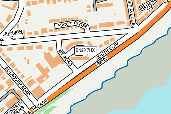 BN20 7HX map - OS OpenMap – Local (Ordnance Survey) BN20 7HX map - OS OpenMap – Local (Ordnance Survey)