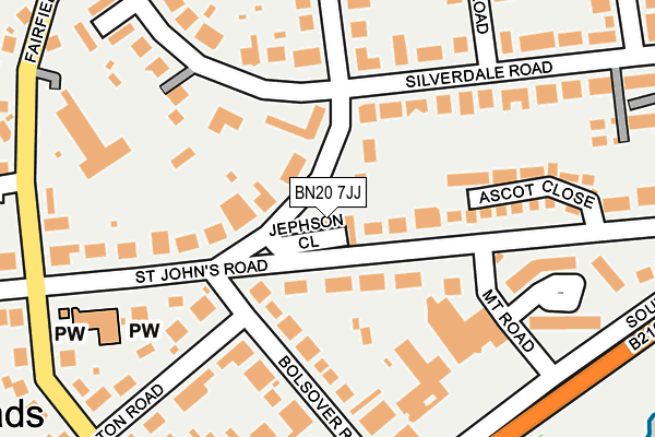 BN20 7JJ map - OS OpenMap – Local (Ordnance Survey) BN20 7JJ map - OS OpenMap – Local (Ordnance Survey)