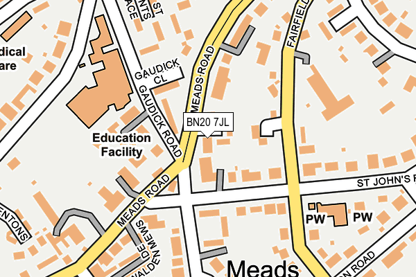 BN20 7JL map - OS OpenMap – Local (Ordnance Survey)
