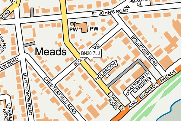 BN20 7LJ map - OS OpenMap – Local (Ordnance Survey)