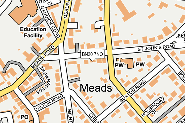 BN20 7NQ map - OS OpenMap – Local (Ordnance Survey) BN20 7NQ map - OS OpenMap – Local (Ordnance Survey)
