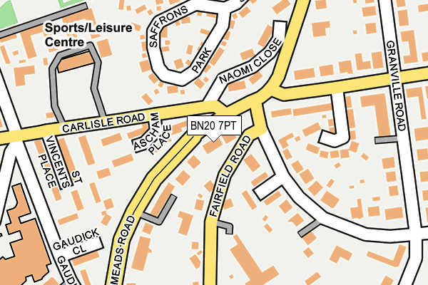 BN20 7PT map - OS OpenMap – Local (Ordnance Survey) BN20 7PT map - OS OpenMap – Local (Ordnance Survey)
