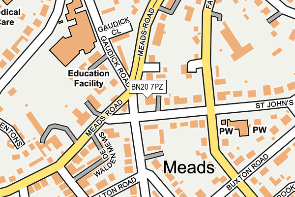 BN20 7PZ map - OS OpenMap – Local (Ordnance Survey) BN20 7PZ map - OS OpenMap – Local (Ordnance Survey)