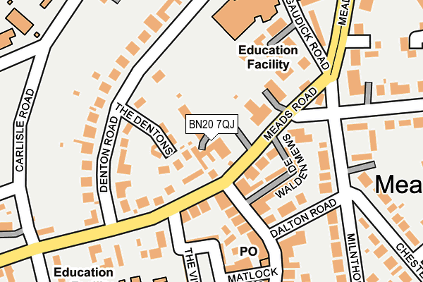 BN20 7QJ map - OS OpenMap – Local (Ordnance Survey) BN20 7QJ map - OS OpenMap – Local (Ordnance Survey)