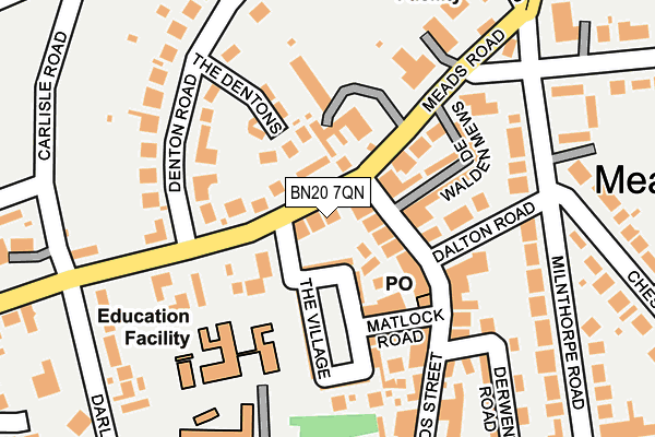 BN20 7QN map - OS OpenMap – Local (Ordnance Survey) BN20 7QN map - OS OpenMap – Local (Ordnance Survey)
