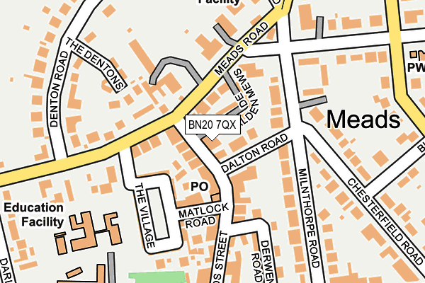 BN20 7QX map - OS OpenMap – Local (Ordnance Survey) BN20 7QX map - OS OpenMap – Local (Ordnance Survey)