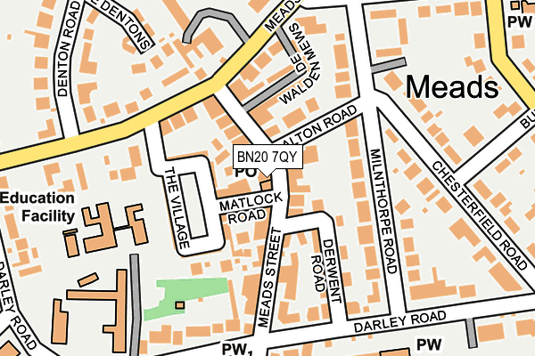 BN20 7QY map - OS OpenMap – Local (Ordnance Survey) BN20 7QY map - OS OpenMap – Local (Ordnance Survey)