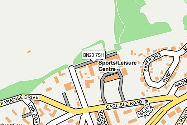 BN20 7SH map - OS OpenMap – Local (Ordnance Survey) BN20 7SH map - OS OpenMap – Local (Ordnance Survey)