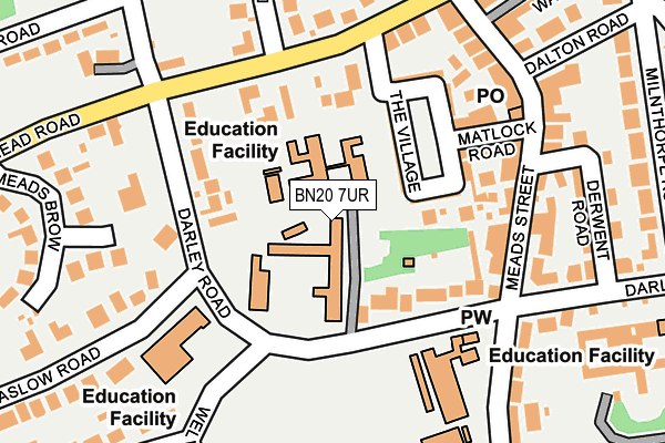 BN20 7UR map - OS OpenMap – Local (Ordnance Survey) BN20 7UR map - OS OpenMap – Local (Ordnance Survey)