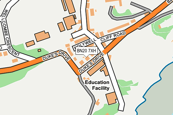 BN20 7XH map - OS OpenMap – Local (Ordnance Survey) BN20 7XH map - OS OpenMap – Local (Ordnance Survey)