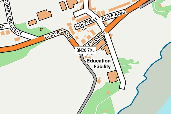 BN20 7XL map - OS OpenMap – Local (Ordnance Survey)