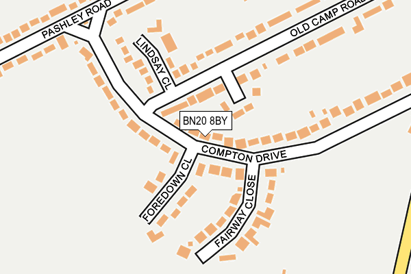 BN20 8BY map - OS OpenMap – Local (Ordnance Survey)