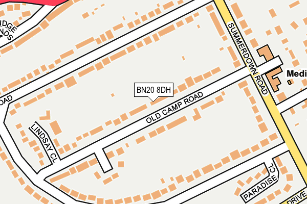 BN20 8DH map - OS OpenMap – Local (Ordnance Survey) BN20 8DH map - OS OpenMap – Local (Ordnance Survey)