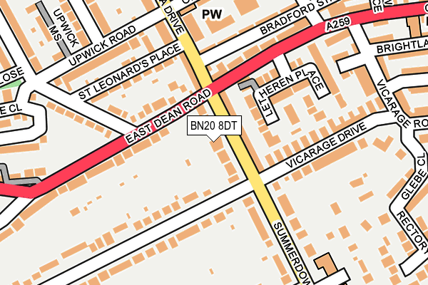 BN20 8DT map - OS OpenMap – Local (Ordnance Survey) BN20 8DT map - OS OpenMap – Local (Ordnance Survey)