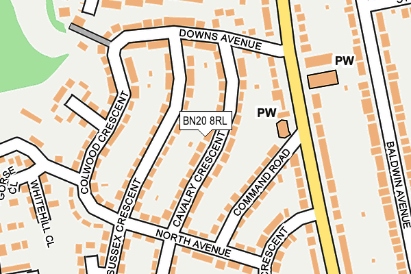 BN20 8RL map - OS OpenMap – Local (Ordnance Survey) BN20 8RL map - OS OpenMap – Local (Ordnance Survey)