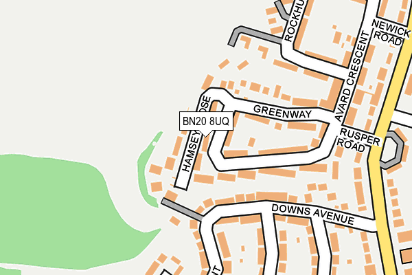 BN20 8UQ map - OS OpenMap – Local (Ordnance Survey) BN20 8UQ map - OS OpenMap – Local (Ordnance Survey)