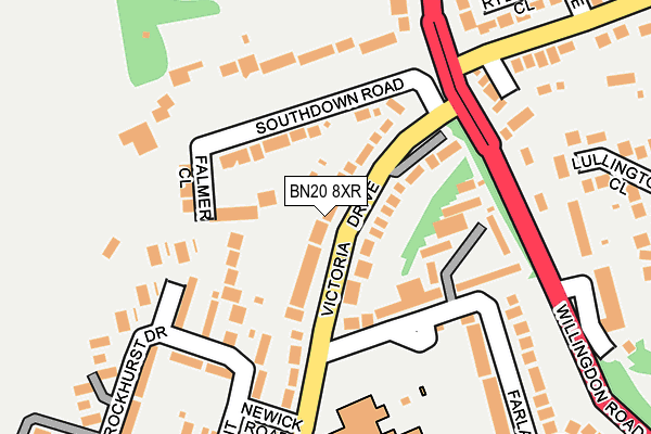 BN20 8XR map - OS OpenMap – Local (Ordnance Survey) BN20 8XR map - OS OpenMap – Local (Ordnance Survey)
