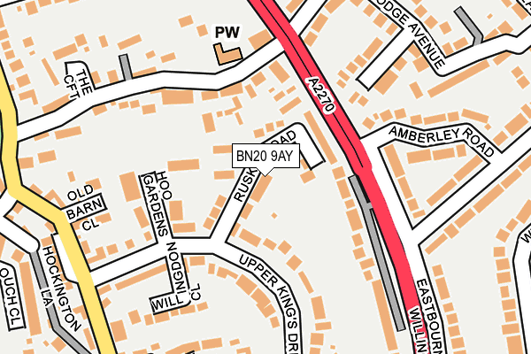 BN20 9AY map - OS OpenMap – Local (Ordnance Survey) BN20 9AY map - OS OpenMap – Local (Ordnance Survey)