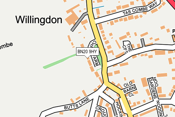 BN20 9HY map - OS OpenMap – Local (Ordnance Survey) BN20 9HY map - OS OpenMap – Local (Ordnance Survey)