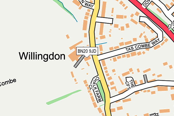 BN20 9JD map - OS OpenMap – Local (Ordnance Survey) BN20 9JD map - OS OpenMap – Local (Ordnance Survey)