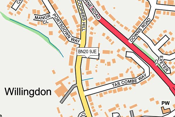 BN20 9JE map - OS OpenMap – Local (Ordnance Survey) BN20 9JE map - OS OpenMap – Local (Ordnance Survey)