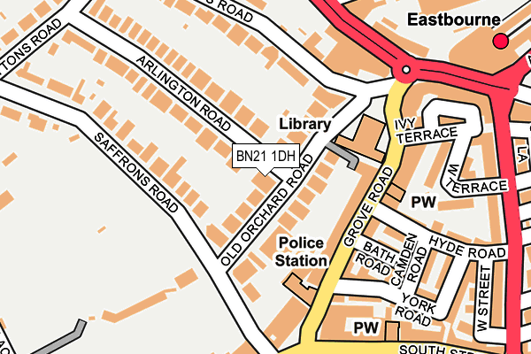 BN21 1DH map - OS OpenMap – Local (Ordnance Survey) BN21 1DH map - OS OpenMap – Local (Ordnance Survey)