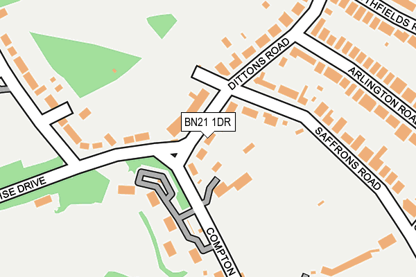BN21 1DR map - OS OpenMap – Local (Ordnance Survey) BN21 1DR map - OS OpenMap – Local (Ordnance Survey)