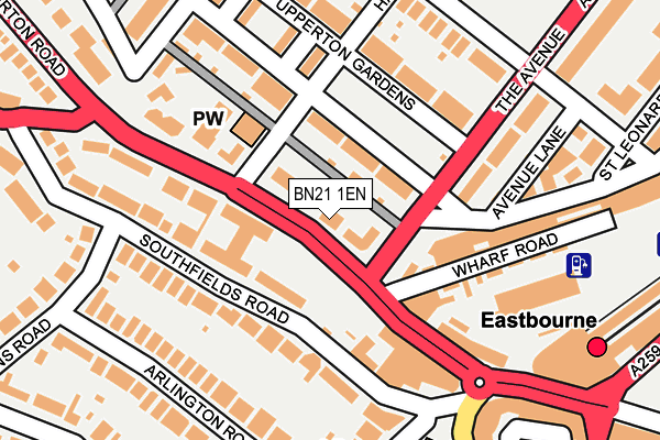 BN21 1EN map - OS OpenMap – Local (Ordnance Survey) BN21 1EN map - OS OpenMap – Local (Ordnance Survey)