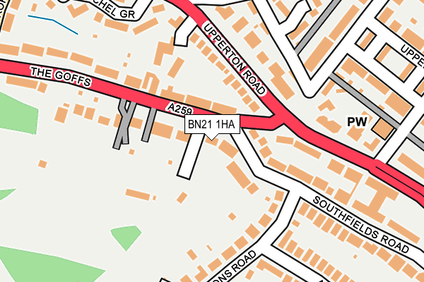 BN21 1HA map - OS OpenMap – Local (Ordnance Survey) BN21 1HA map - OS OpenMap – Local (Ordnance Survey)
