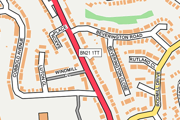 BN21 1TT map - OS OpenMap – Local (Ordnance Survey) BN21 1TT map - OS OpenMap – Local (Ordnance Survey)