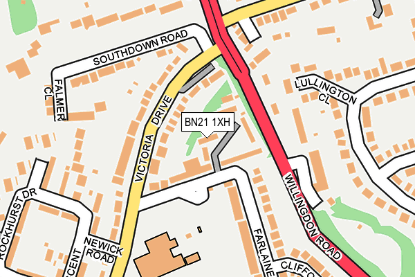 BN21 1XH map - OS OpenMap – Local (Ordnance Survey) BN21 1XH map - OS OpenMap – Local (Ordnance Survey)