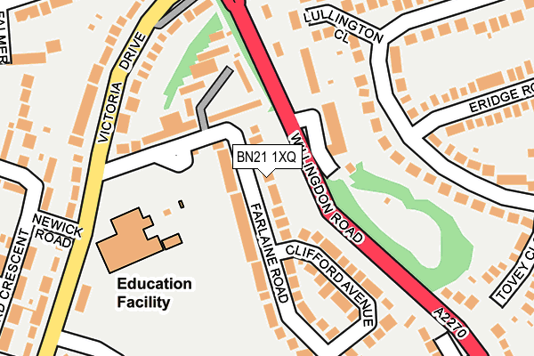 BN21 1XQ map - OS OpenMap – Local (Ordnance Survey) BN21 1XQ map - OS OpenMap – Local (Ordnance Survey)
